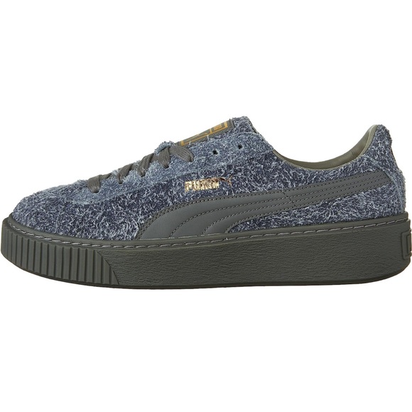 Puma | Fuzzy Suede Platform Elemental | Steel Grey & Grey - Picture 12 of 16